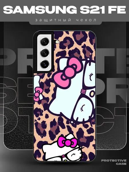 MeowCase Чехол на Samsung S21 с принтом хеллоу китти