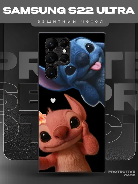 MeowCase Чехол на Samsung S22 Ultra с принтом стич