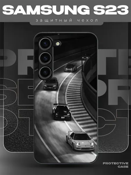 MeowCase Чехол на Samsung S23 с принтом машина