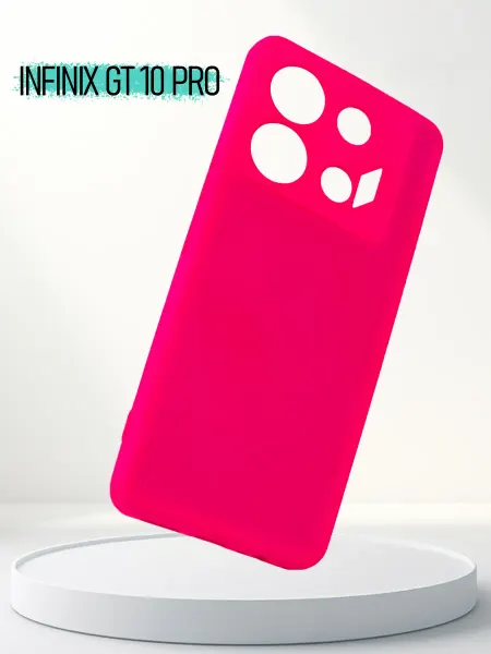 M-Case Силиконовый чехол на Infinix Gt 10 Pro, ярко-розовый
