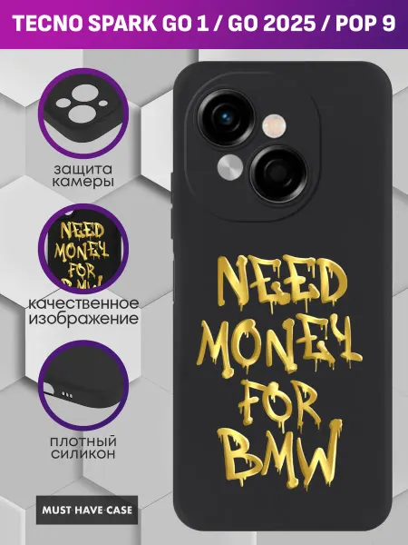 MustHaveCase Чехол на Tecno Spark Go 1 Go 2025 Pop 9 с принтом