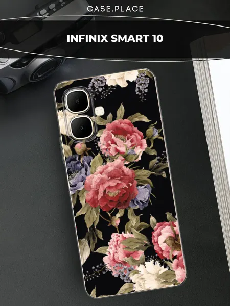 Infinix Чехол на Smart 10 с цветочками