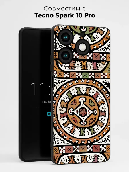 O.sallysoul Чехол на Tecno Spark 10 Pro Кайтагская вышивка