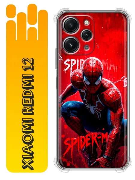 360skin Чехол на Xiaomi RedMi 12 Spiderman Человек паук