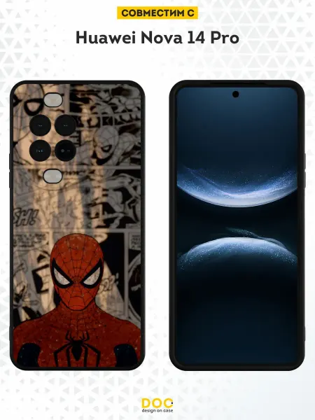 DesignOnCase Чехол на Huawei Nova 14 Pro с принтом Spider man