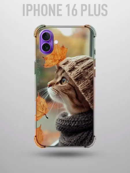 Vivicase Чехол на IPHONE 16 PLUS с принтом котик