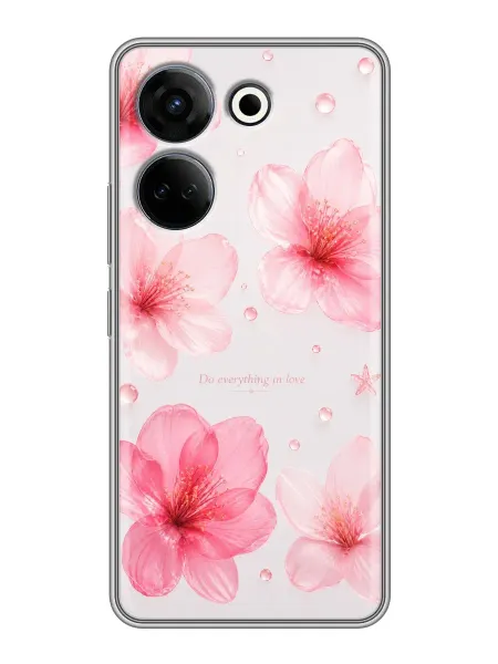 ChesnoCase Чехол на Tecno Camon 20, 20 Pro Цветы для девушки