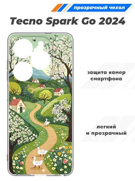 SuperPrint Чехол прозрачный для Tecno Spark Go 2024