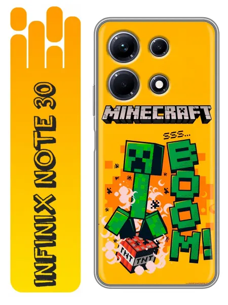 360skin Чехол на Infinix Note 30 Minecraft Скример Майнкрафт
