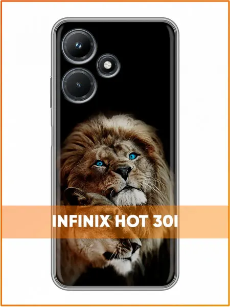 Case Face Чехол на Infinix Hot 30i с принтом Львы