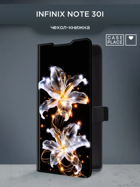 Infinix Чехол-книжка на Note 30i с лилиями
