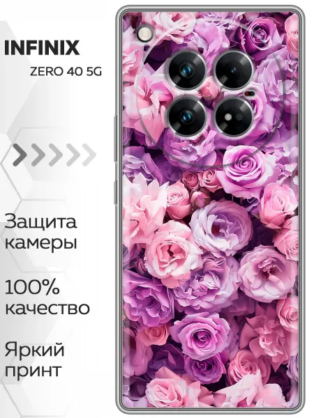 Marketclub Чехол на Infinix Zero 40 5G женский (цветы)