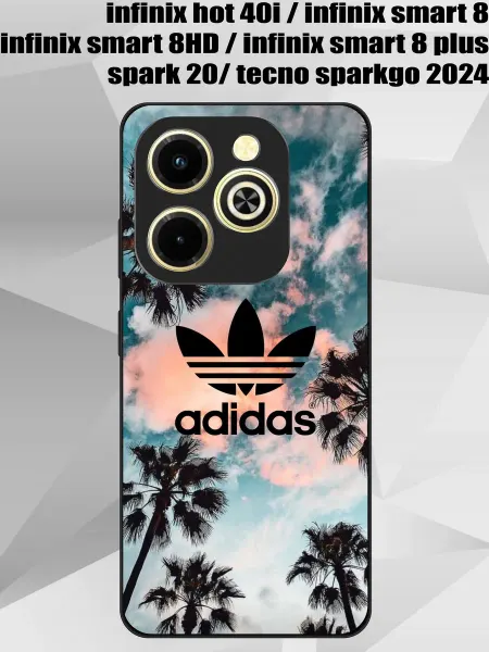 Mega cases Чехол на infinix hot 40i с принтом adidas адидас