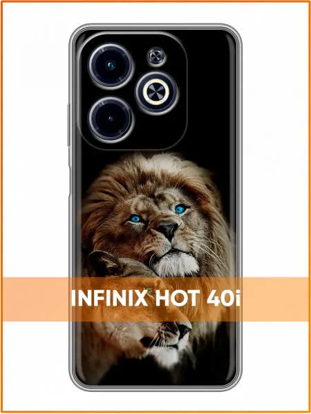 Case Face Чехол на Infinix Hot 40i с принтом Львы