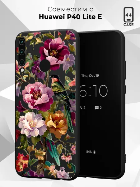 44 Case Чехол на Huawei P40 lite E и Honor 9C с принтом Цветы