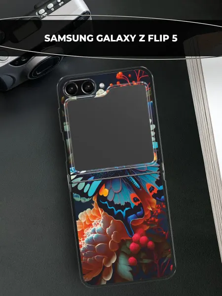 Samsung Чехол на Galaxy Z Flip 5 с бабочками