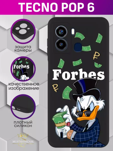 MustHaveCase Чехол на Tecno Pop 6 с принтом Скрудж Форбс