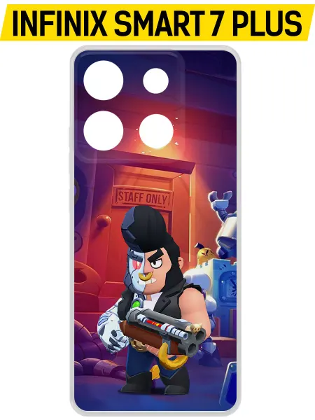 Krutoff Чехол-накладка Clear Case для INFINIX Smart 7 Plus