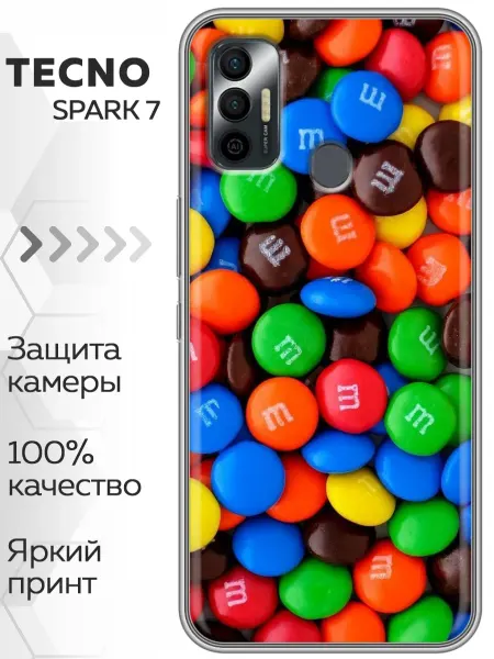 Marketclub Чехол на Tecno Spark 7 Конфеты яркие