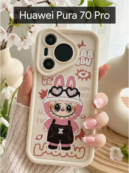 Red Cat Чехол на Huawei Pura 70 Pro Лабубу