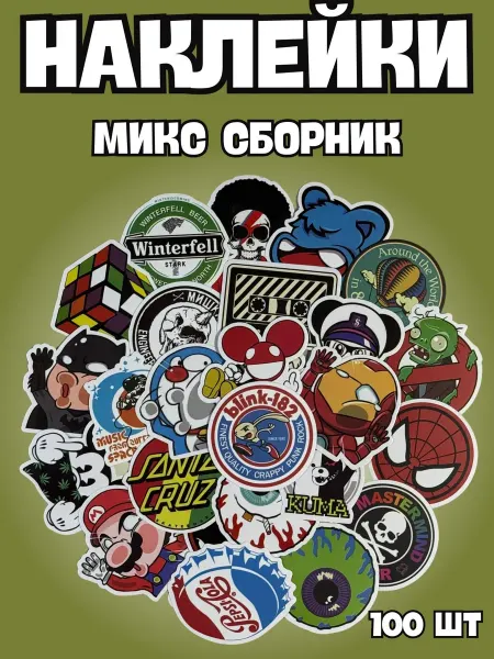 BelkaStickers Набор наклеек на чемодан Брендированный микс Эстетика Y2K
