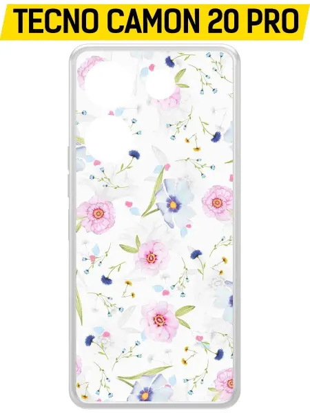 Krutoff Чехол-накладка Clear Case для TECNO Camo