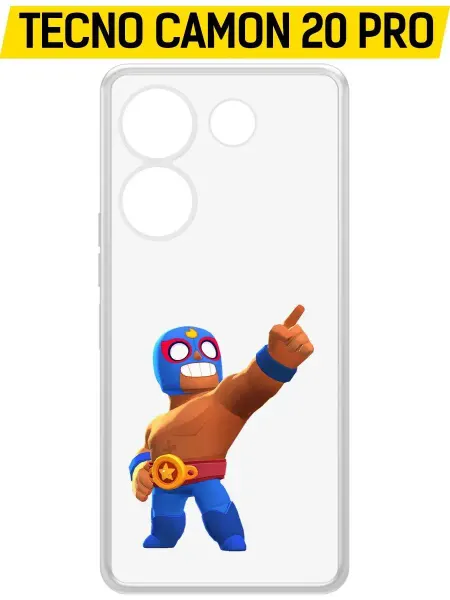 Krutoff Чехол-накладка Clear Case для TECNO Ca