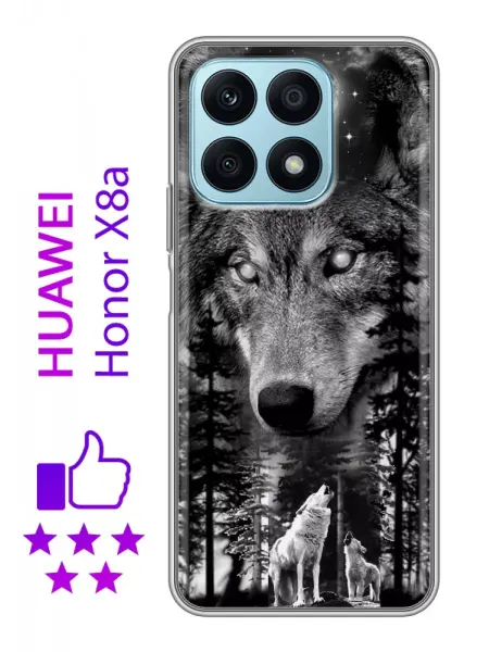 InThisCase Чехол на Huawei Honor X8a с принтом Волк