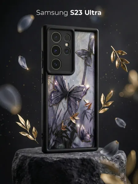 ЧЕХОЛБЕРИ Чехол с высокими бортами и принтом на Samsung S23 Ultra