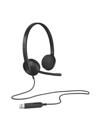 Гарнитура Logitech Headset H340 USB черный (USB, кабель 1.8м) (981-000509)