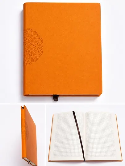 Блокнот A5 в клетку, твердая обложка, 96 листов, с ленточной закладкой, для учебы и работы
