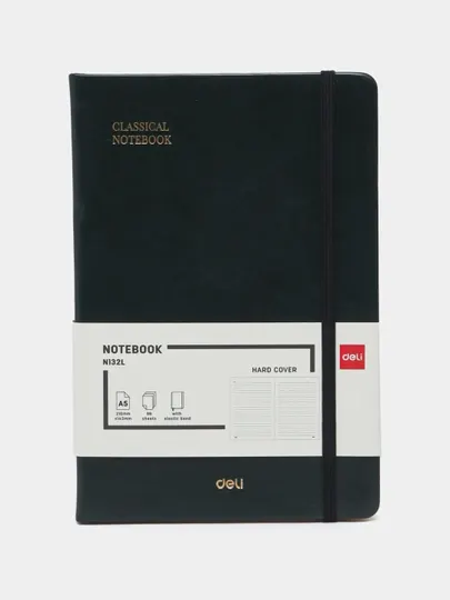 Ежедневник Deli N132L, зелёный, A5, 96 листов, 80 гр