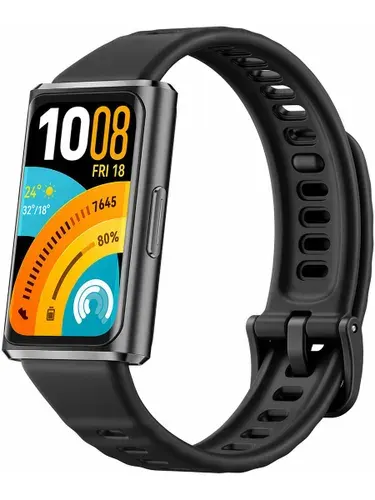 Умные часы HUAWEI Band 11 Pro серебристые, с зелёным ремешком