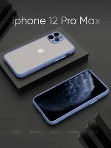 Чехол на iPhone 12 Pro Max матовый / Чехол на айфон 12 Pro Max противоударный с покрытием Soft Touch