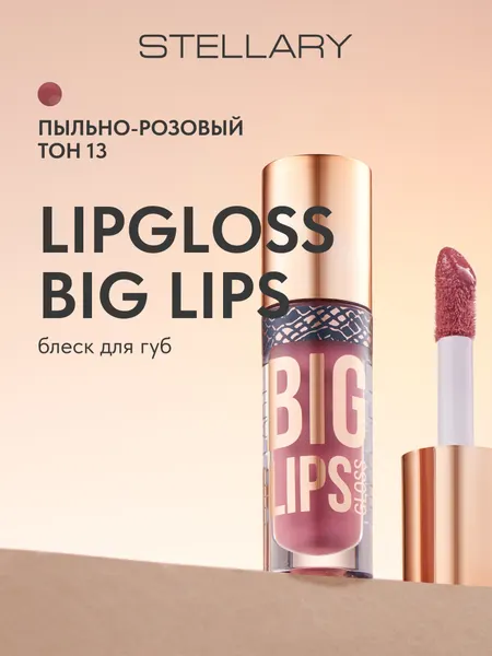 STELLARY Блеск для губ Lipgloss Big Lips глянцевый финиш с эффектом увеличения губ, тон 13
