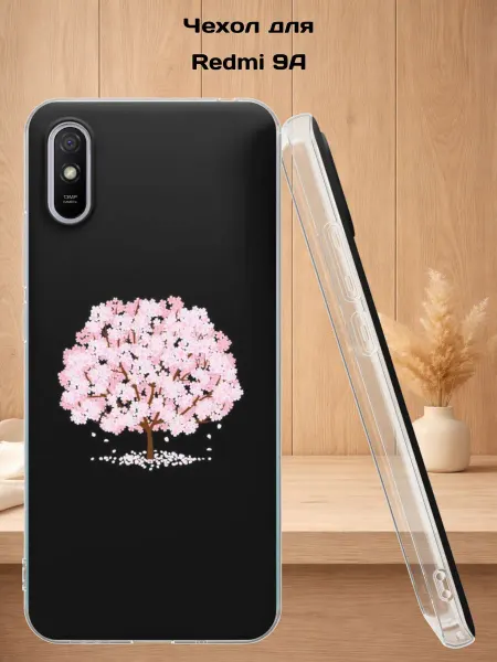 Case Style Чехол на Redmi 9A с принтом Дерево Сакуры