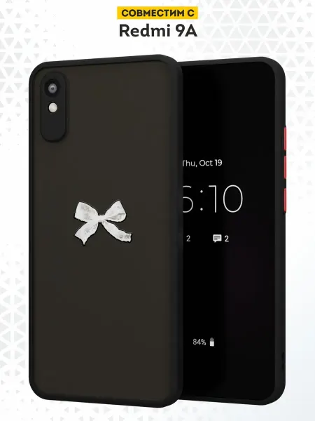 DesignOnCase Чехол бампер на Xiaomi Redmi 9A с принтом Бантик