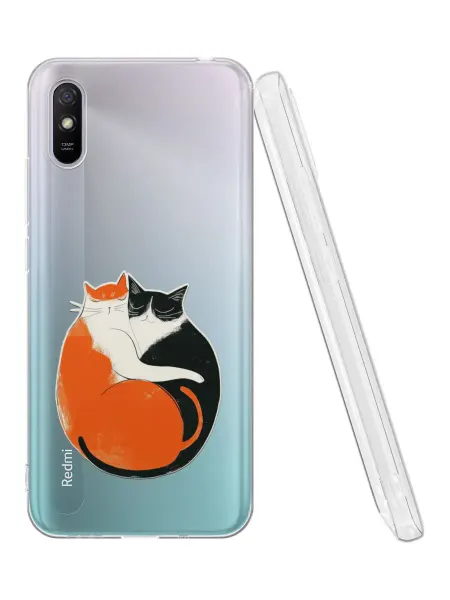 QuestCase Чехол на Xiaomi Redmi 9A с принтом Котики