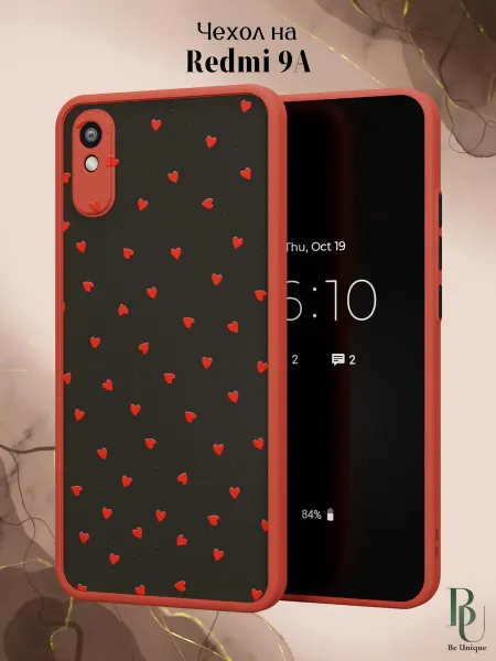 Be Unique Чехол бампер на Redmi 9A Сердечки