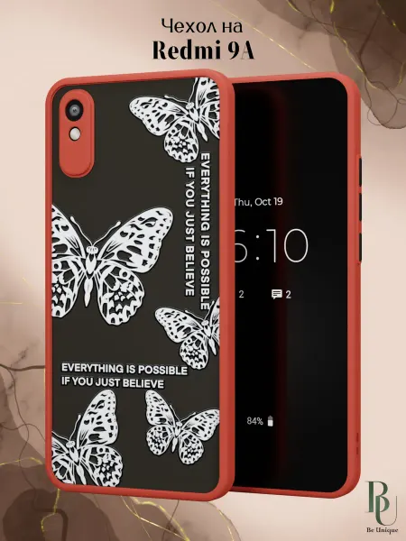 Be Unique Чехол бампер на Redmi 9A Бабочки