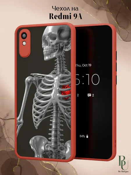 Be Unique Чехол бампер на Redmi 9A Скелет
