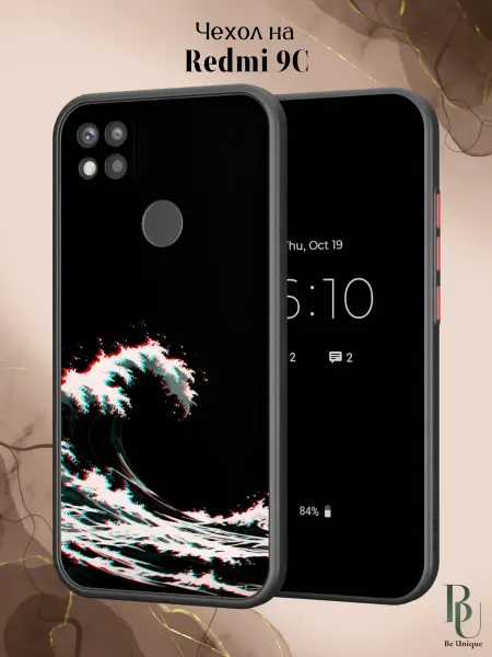 Be Unique Чехол бампер на Redmi 9C Аниме Волна