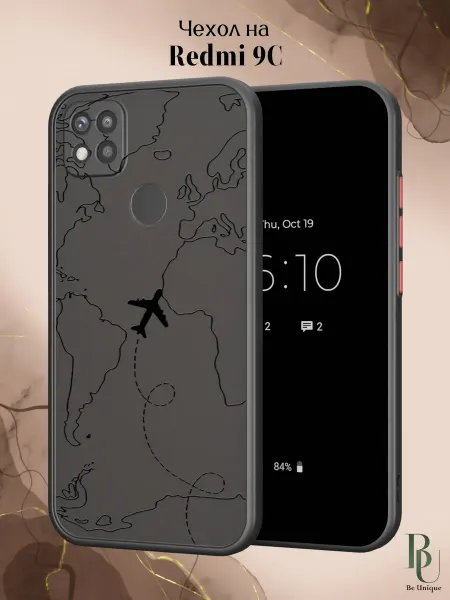 Be Unique Чехол бампер на Redmi 9C с принтом Самолет