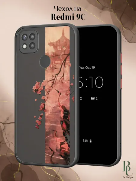 Be Unique Чехол бампер на Redmi 9C с сакурой