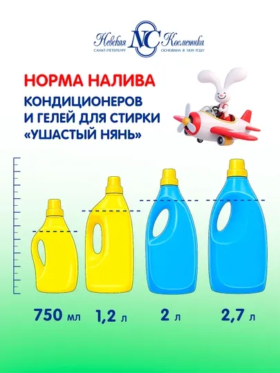 Кондиционер для детского белья Ушастый Нянь, с aлоэ вера