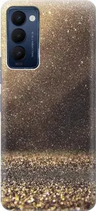 Силиконовый чехол на Tecno Camon 18 / 18P / Техно Камон 18 / 18Р с принтом "Сине-розовый мрамор"