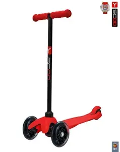Самокат Y-SCOO mini A-5 Shine цв.red со светящими колесами