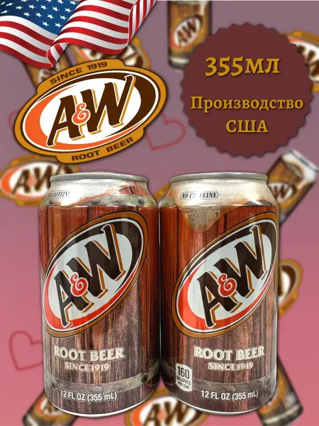 MOTi TOYS Газированный напиток A&W Root Beer 355мл
