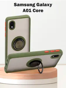 Чехол для Samsung Galaxy A01 Core, с кольцом, магнитный, подставка, хаки