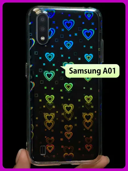РИНОФОН Чехол на Samsung Galaxy A01 с голограммой